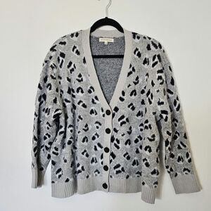 RETROLOGY Cheetah Print Cardigan Sweater SZ 2X
